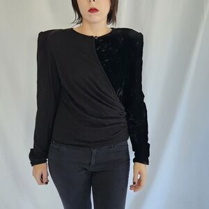90s Deadstock Ungaro Velvet Wrap Top